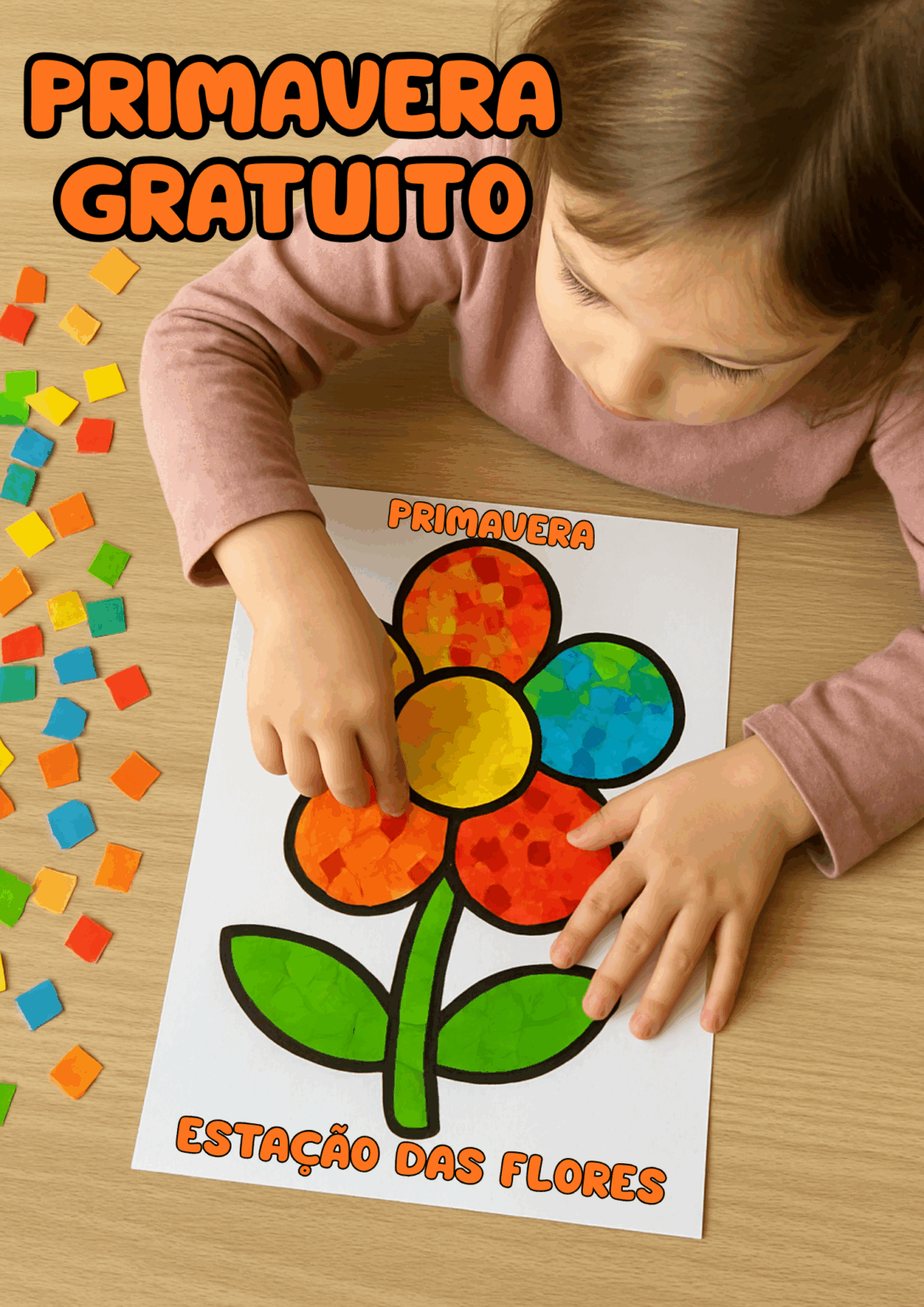 Atividade de colagem primavera – Facilite Atividades