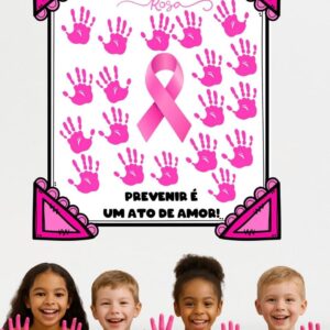 Painel colaborativo outubro Rosa