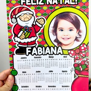Calendário de Natal 2026 editável