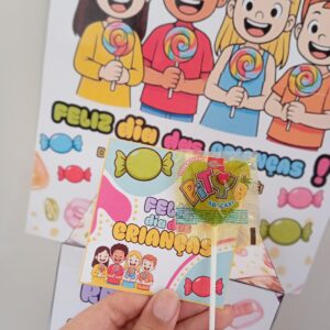 Painel e caixa de mensagens dia das crianças