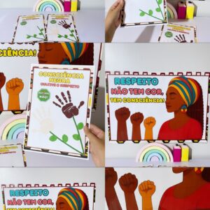 Painel consciência negra respeito não tem cor