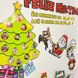 Painel de Natal + lembrancinha 
Bolas de Natal editável