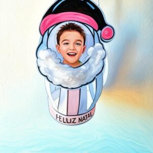 Lamparina de Natal com foto