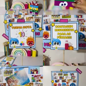 Painel memórias da turma + plaquinhas e lembrancinhas