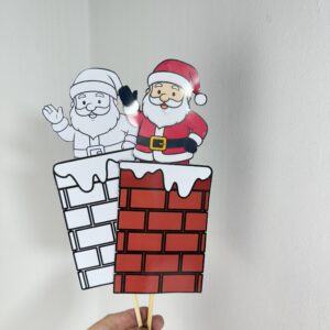 Papai Noel na chaminé