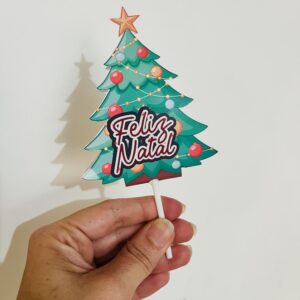 Lembrancinha árvore de Natal com pirulito