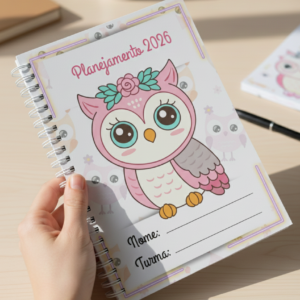 Planner da professora tema coruja 2026