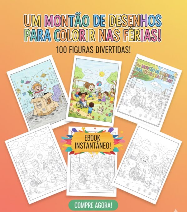 Ebook com 100 desenhos para colorir – Facilite Atividades
