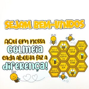 Painel volta às aulas colmeia