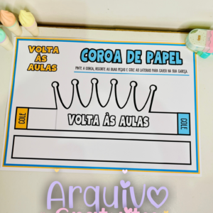 Coroa volta às aulas gratuito