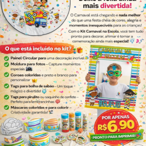 Kit carnaval na escola