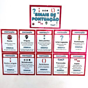 Painel educativo sinais de pontuação