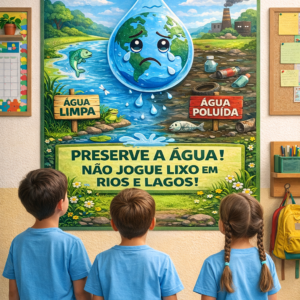 Painel dia da água- Preserve a água