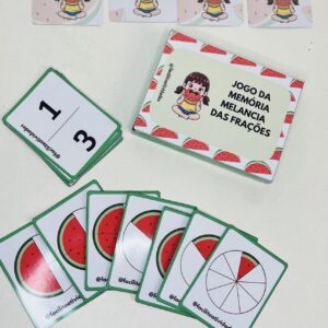 Jogo da memória melancia das frações
