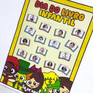 Cartaz colaborativo dia do livro infantil