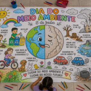 Painel coletivo dia do meio ambiente