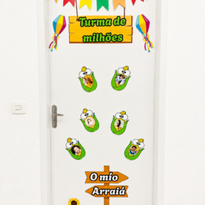 Painel de porta festa junina turma de milhões