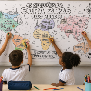 Painel coletivo as seleções da copa