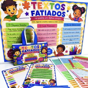 Textos Fatiados no Palito Letra Cursiva