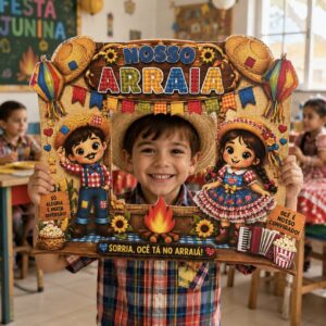 Moldura junina para fotos