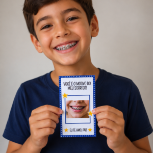 Cartão Porta-Foto – Dia dos Pais | Você é o Motivo do Meu Sorriso