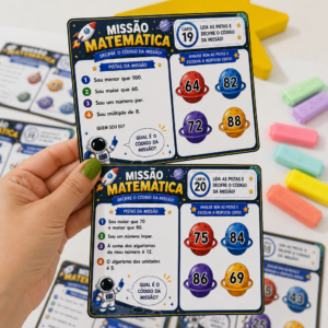 Missão Matemática – 32 Desafios de Raciocínio Lógico e Matemática | Jogo em PDF para Imprimir