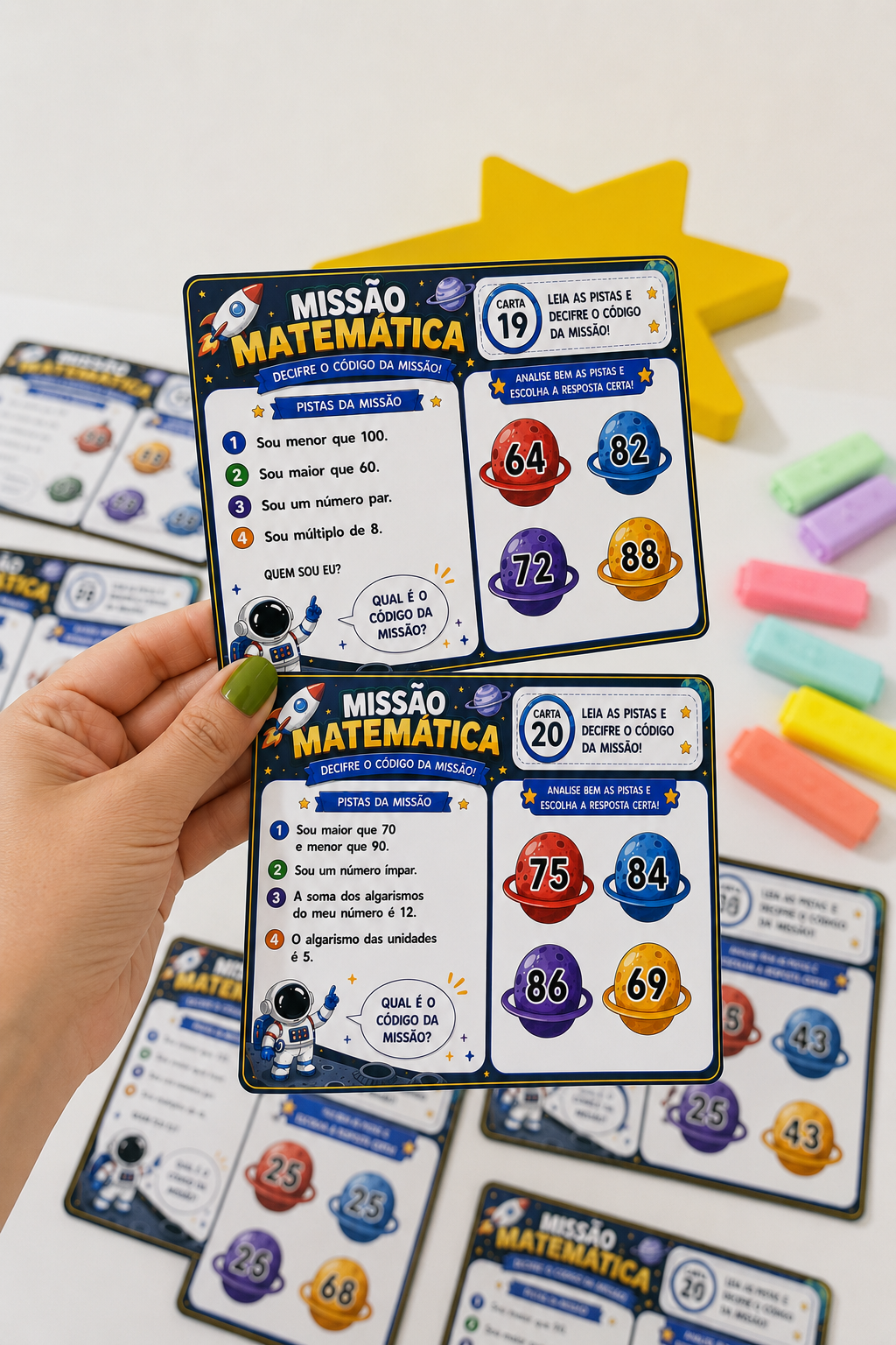 Missão Matemática – 32 Desafios de Raciocínio Lógico e Matemática | Jogo em PDF para Imprimir