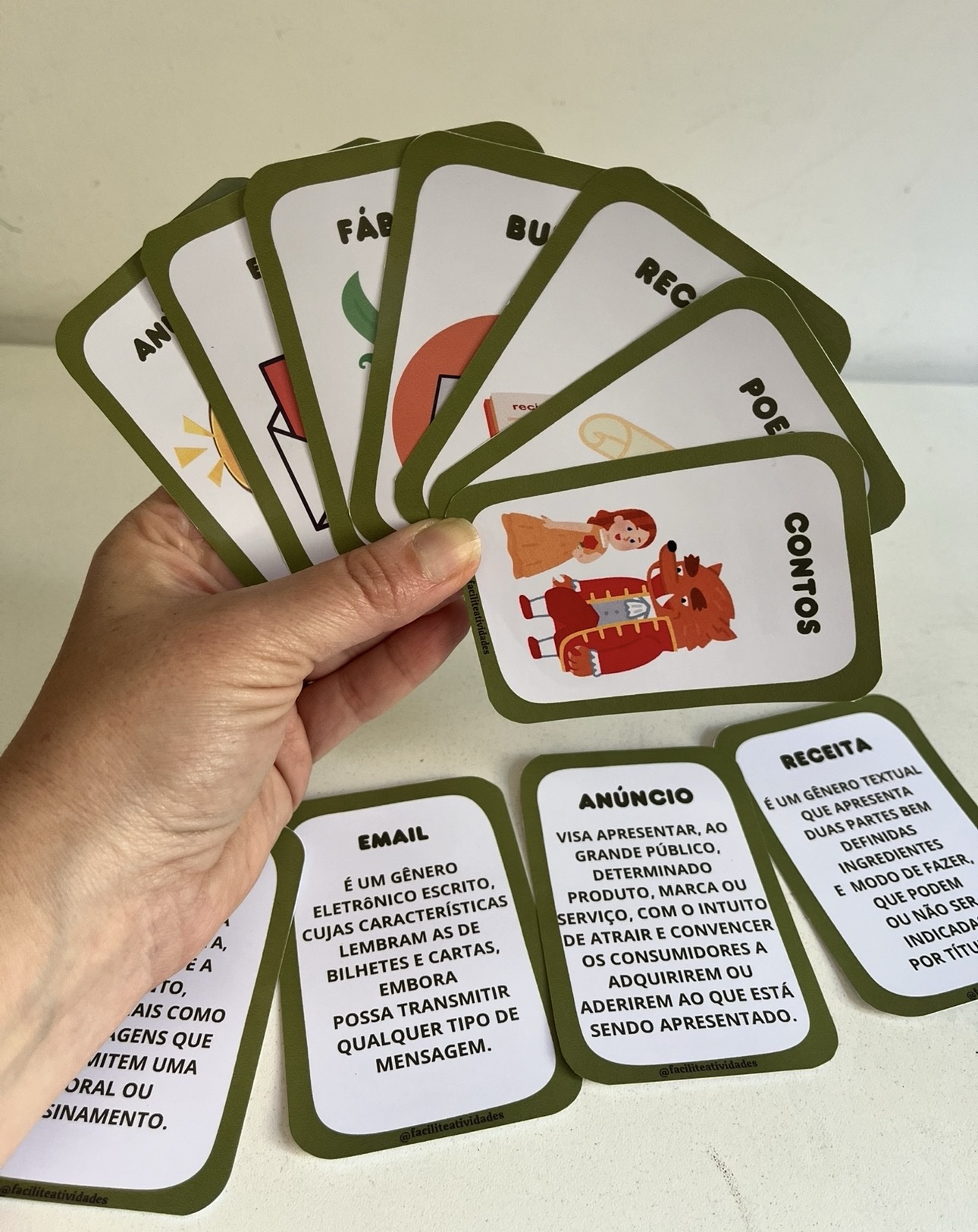 Jogo da memória dos gêneros textuais