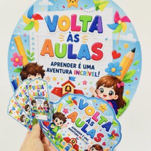 Painel + lembrancinha volta às aulas