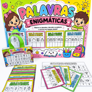 Palavras Enigmáticas – Atividade de Alfabetização, Leitura e Sílabas Simples em PDF