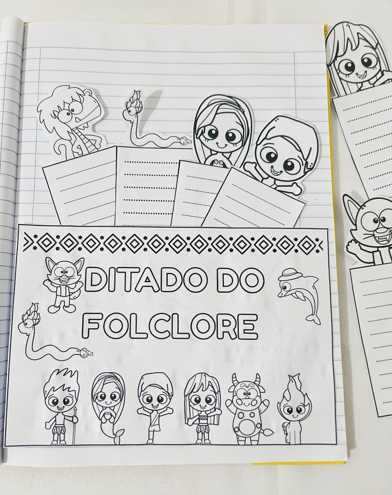 Ditado do Folclore – Atividade de Escrita e Ortografia para Imprimir | PDF - Imagem 2